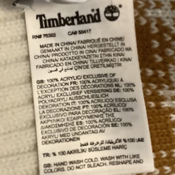 NWT Timberland Tan and Cream Scarf - Picture 4 of 4